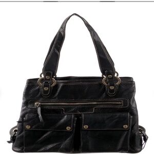 Authentic vintage BVLGARI Leather Shoulder Bag